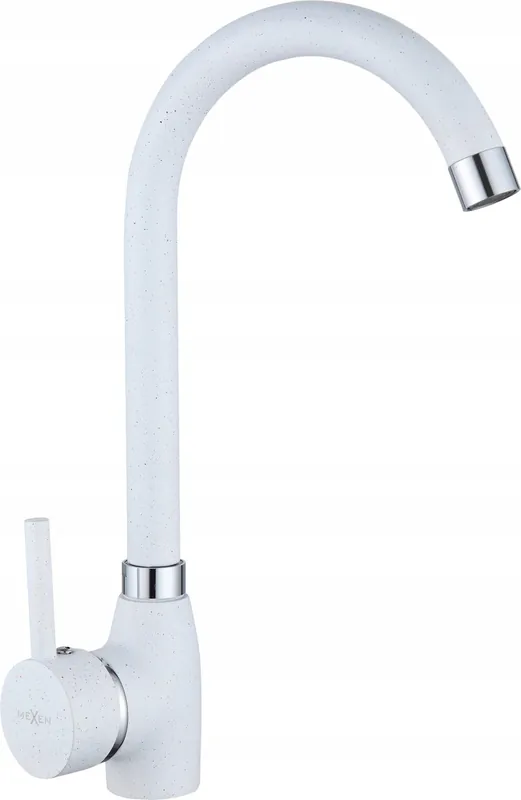 Kuchyňská baterie MEXEN TELMA - bílá kropenatá, 670200-26 Sleva