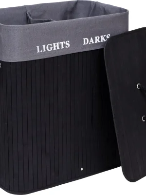 Bambusový koš na prádlo 100l - černošedý Pouze Dnes