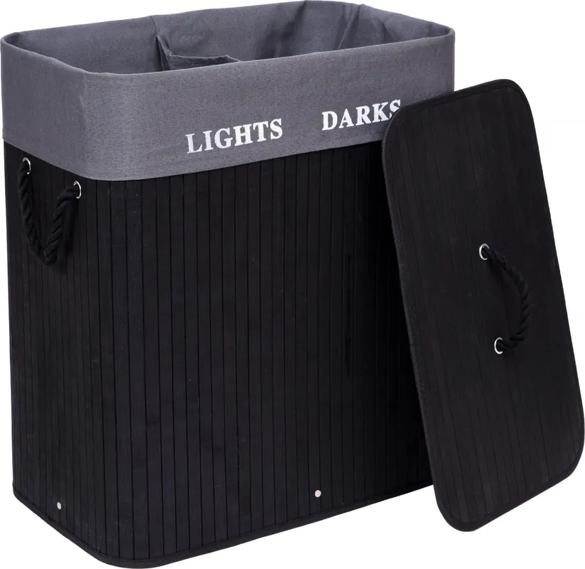 Bambusový koš na prádlo 100l - černošedý Pouze Dnes