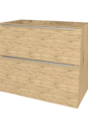 Nová Kolekce Mereo Mailo, koupelnová skříňka 81 cm, chrom madlo, Multidecor, Dub San remo sand