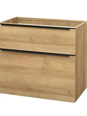 Expresní Doručení Mereo Mailo, koupelnová skříňka 81 cm, dub Riviera, černé madlo