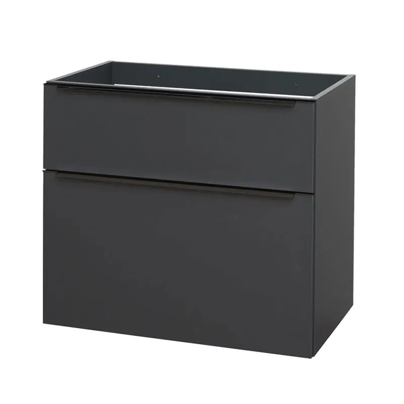 Must-Have Mereo Mailo, koupelnová skříňka 81cm, antracit, černé madlo