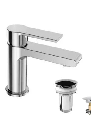 MEREO | DITA | umyvadlov&aacute; stoj&aacute;nkov&aacute; baterie s v&yacute;pust&iacute; clic-clac | chrom Nejprodávanější