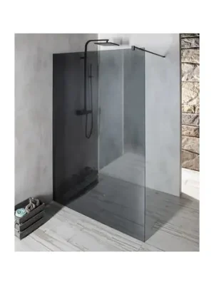 SAPHO | VARIO BLACK |  jednod&iacute;ln&aacute; sprchov&aacute; z&aacute;stěna k instalaci ke stěně | kouřov&eacute; sklo | 9 Akční Cena