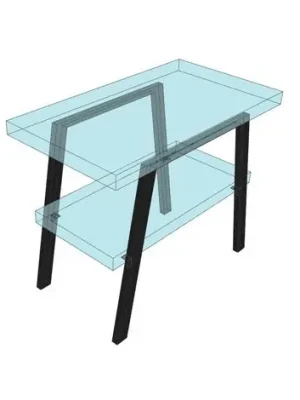 SAPHO | TWIGA | ocelov&aacute; podpěra | 80x67 | čern&aacute; mat | 2ks Novinka