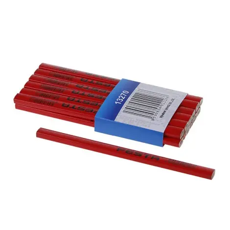 13270 | tužka tesařsk&aacute; | červen&yacute; lak | dl.18cm Omezená Nabídka