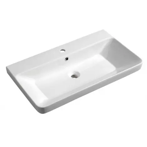 SAPHO | THALIE 80 | keramick&eacute; umyvadlo n&aacute;bytkov&eacute; 80x46cm | b&iacute;l&aacute; Akce