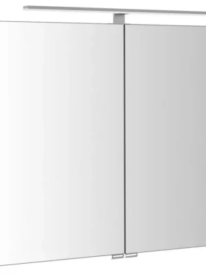 RIWA galerka s LED osvětlením, 81x70x17cm, bílá lesk Nakupujte Hned