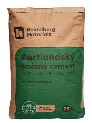 Rychlé Dodání Cement portlandský směsný CEM II/B-M (V-LL) 32,5 R 25 kg