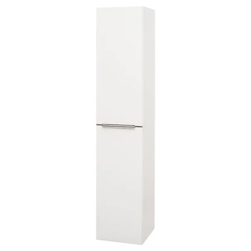 Značkový Mereo Mailo, koupelnová skříňka vysoká 170 cm, bílá, chrom madlo