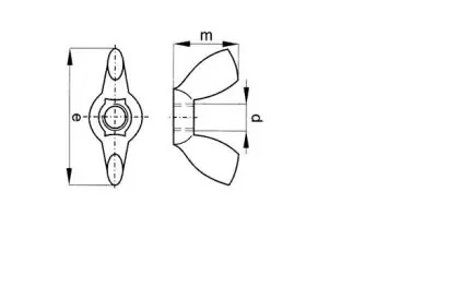 Matice křídlatá DIN315 M8 (balení 6 ks) - DOPRODEJ Horká Nabídka