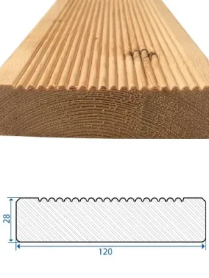 Vrácení Zdarma Prkno terasa 28x120x4200mm borovice A/B-PU