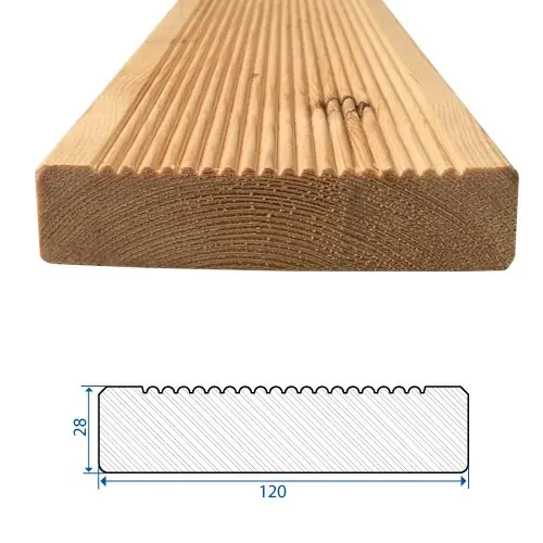 Vrácení Zdarma Prkno terasa 28x120x4200mm borovice A/B-PU