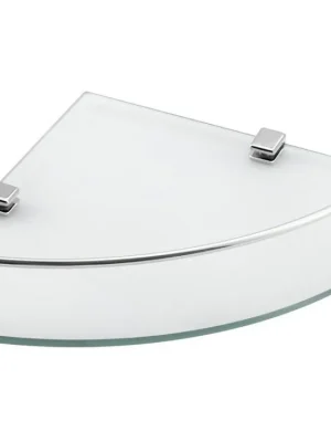 Akce Aqualine RUMBA skleněná rohová police 250x42x250mm, čiré sklo RB115