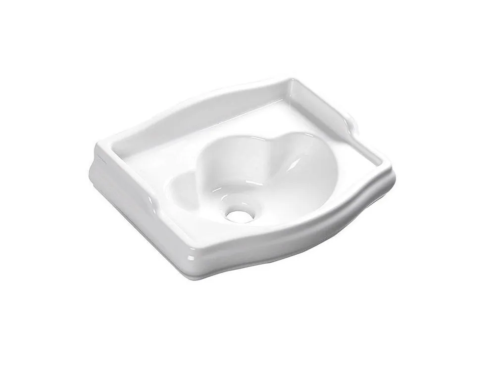 Novinka Sapho RETRO keramické umývátko 41x30cm, bez otvoru, bílá 103301