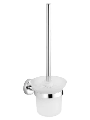 Sezónní Sleva Aqualine SAMBA WC štětka závěsná, mléčné sklo, chrom SB108