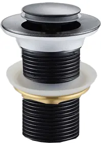 Značkový Click/clack zátka MEXEN mini - bez přepadu - černá matná, 79915-70