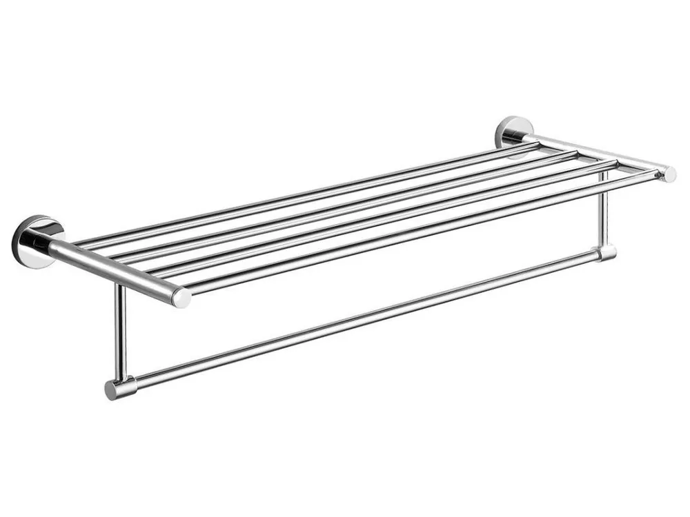 Aqualine SAMBA polička na ručníky s hrazdou, chrom SB114 Levný