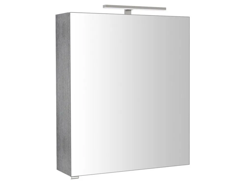 Rychlé Dodání RIWA galerka s LED osvětlením, 60x70x17cm, dub stříbrný