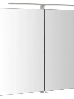 Sleva RIWA galerka s LED osvětlením, 81x70x17cm, dub stříbrný