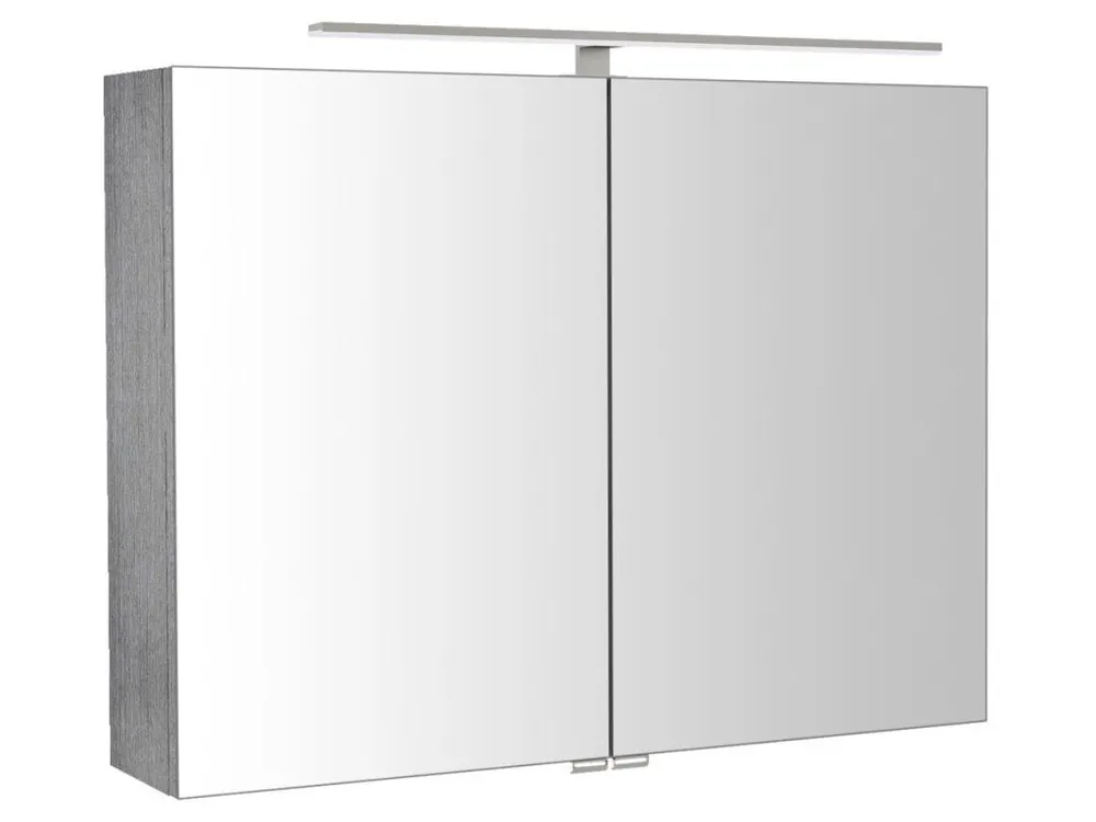 Sleva RIWA galerka s LED osvětlením, 81x70x17cm, dub stříbrný