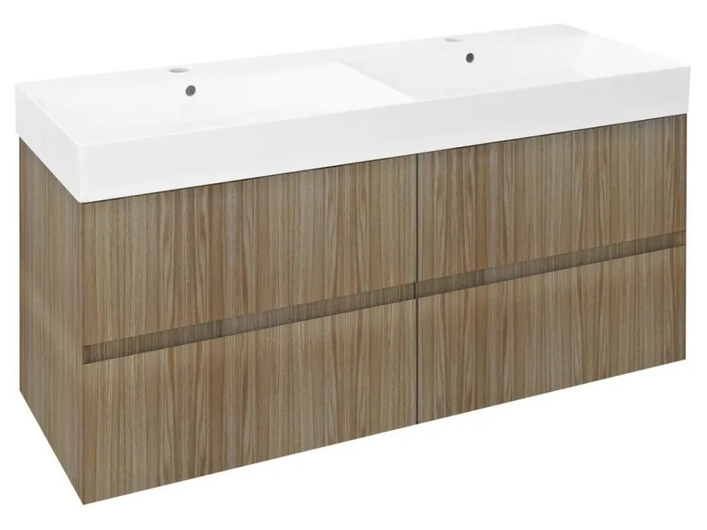 FILENA dvojumyvadlová skříňka 118x51,5x43cm, dub Rychlé Dodání