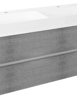 ODETTA umyvadlová skříňka 118x50x43,5cm, dub stříbrný Cenový Hit