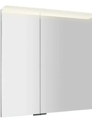 Zrcadlová galerka s LED osvětlením Linex 80x70x15 cm – bílá Ověřený