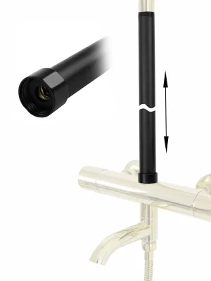 Adaptér k prodloužení sprchové tyče REA - 51,5 cm - černý matný Akce