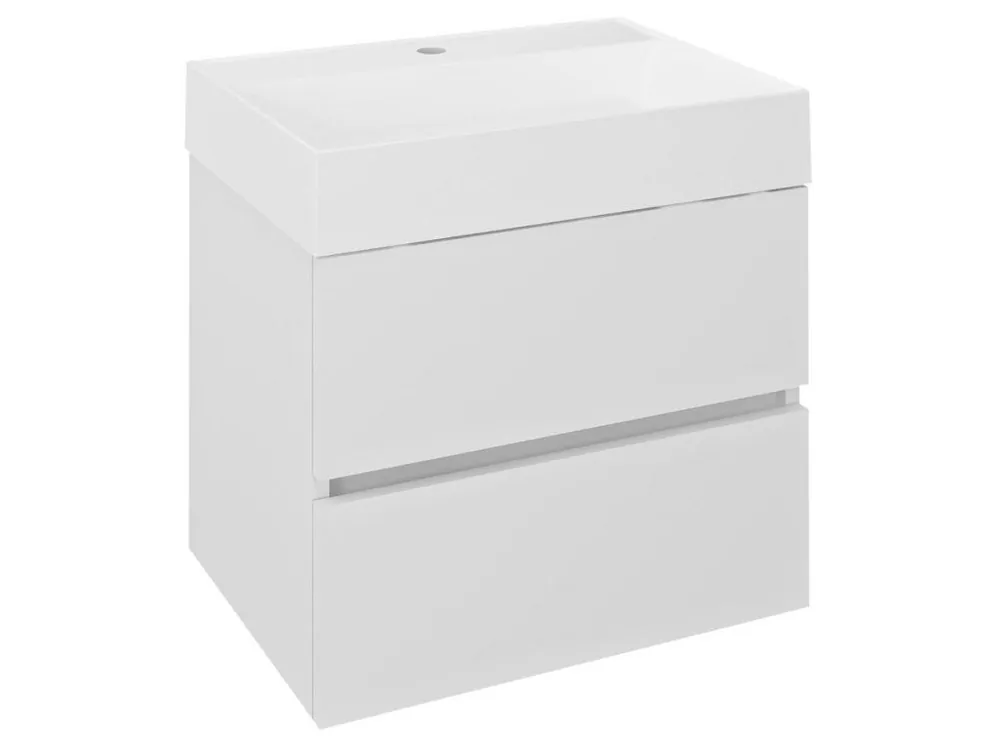 ODETTA umyvadlová skříňka 57x50x43,5cm, bílá lesk Speciální Cena