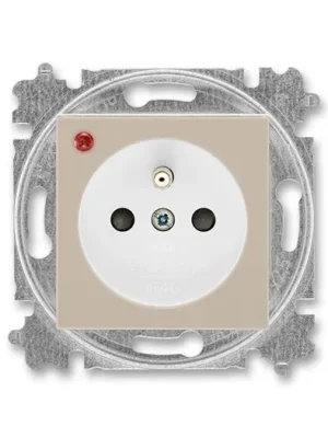 ABB 5599H-A02357 18 LEVIT Zásuvka jednonásobná, přepěťová ochrana macchiato/bílá Nejlepší Volba