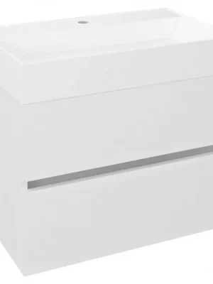 ODETTA umyvadlová skříňka 67x50x43,5cm, bílá lesk Levný
