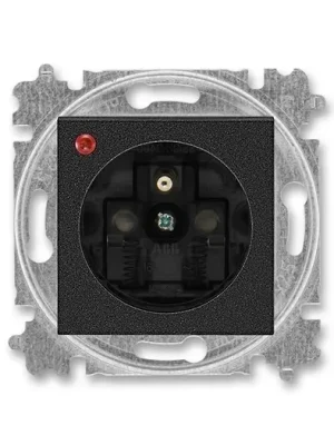 ABB 5599H-A02357 63 LEVIT Zásuvka jednonásobná, přepěťová ochrana onyx/kouřová černá Cenový Hit