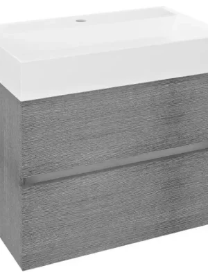 ODETTA umyvadlová skříňka 67x50x43,5cm, dub stříbrný Jen Po Omezenou Doba