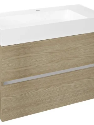 Vysoce Kvalitní ODETTA umyvadlová skříňka 82x50x43,5cm, jilm bardini