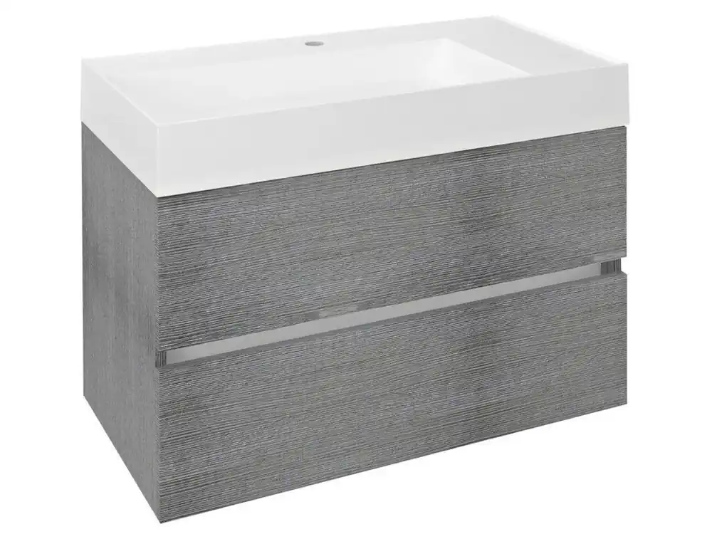 ODETTA umyvadlová skříňka 82x50x43,5cm, dub stříbrný Sezónní Sleva