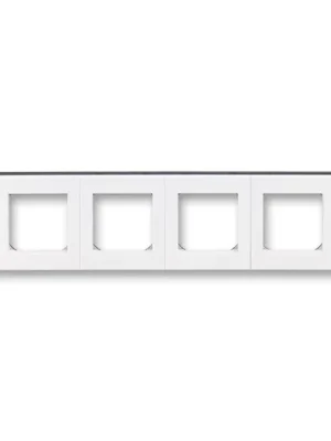 ABB 3901H-A05040 62 LEVIT Rámeček čtyřnásobný, vodorovná i svislá montáž bílá/kouřová čern Aktuální