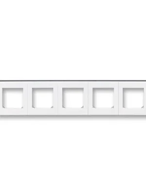 ABB 3901H-A05050 62 LEVIT Rámeček pětinásobný, vodorovná i svislá montáž bílá/kouřová čern Top Prodej