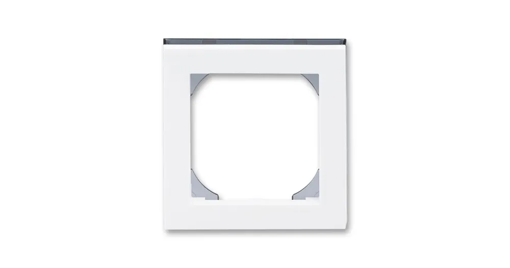 ABB 3901H-A05510 62 LEVIT Rámeček jednonásobný s otvorem 55x55 bílá/kouřová černá Sezónní Sleva