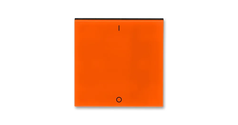 ABB 3559H-A00933 66 LEVIT Kryt jednoduchý s potiskem, pro spínače ř. 3 oranžová/kouřová če Speciální Cena