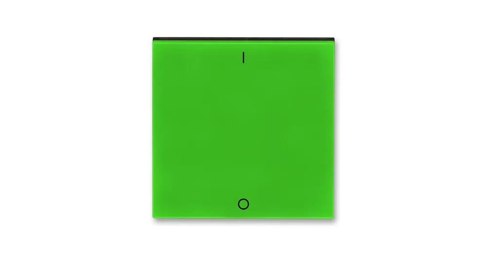 ABB 3559H-A00933 67 LEVIT Kryt jednoduchý s potiskem, pro spínače ř. 3 zelená/kouřová čern Přímo Od Výrobce