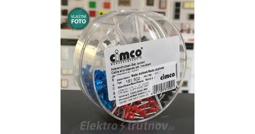 Jen Po Omezenou Doba Cimco 181502 sada izolovaných dutinek Cu 0,5-2,5 mm 400ks