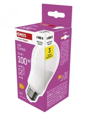 Žárovka úsporná Emos E27 13W A60 4000K Odeslání Ihned