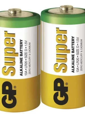 Baterie alkalické GP Super LR20 2 ks Zlevněný