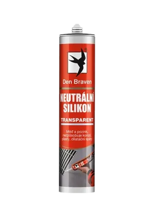 Silikon neutrální Den Braven Oxim 280 ml transparent Nová Kolekce