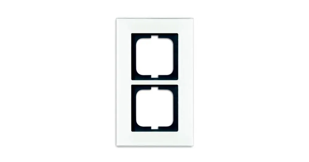 ABB 1754-0-4443 Solo, Solo Carat Rámeček pro elektroinstalační přístroje, dvojnásobný bílé sklo Vrácení Zdarma