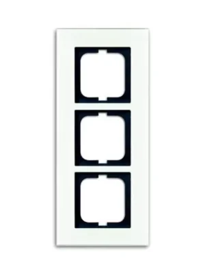 ABB 1754-0-4444 Solo, Solo Carat Rámeček pro elektroinstalační přístroje, trojnásobný bílé sklo Značkový