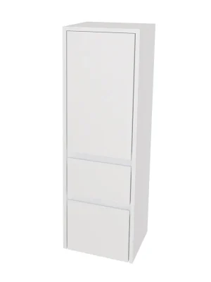 Značkový Mereo Opto koupelnová skříňka vysoká 125 cm, pravé otevírání, Multidecor, Arktická bílá