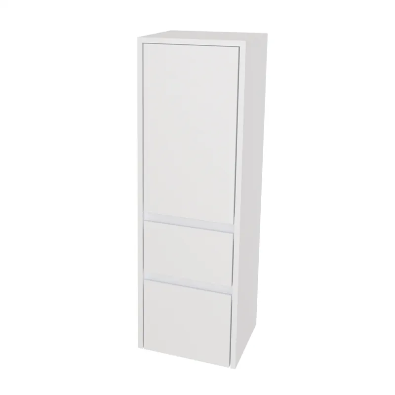 Značkový Mereo Opto koupelnová skříňka vysoká 125 cm, pravé otevírání, Multidecor, Arktická bílá