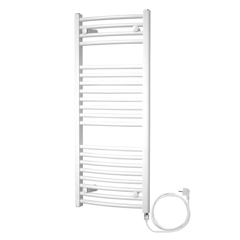 Mereo Otopný žebřík oblý 450x1690 mm, bílý, elektrický Časově Omezené